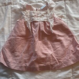 Edgehill Collection Pink and Cream Kids Casual Dress